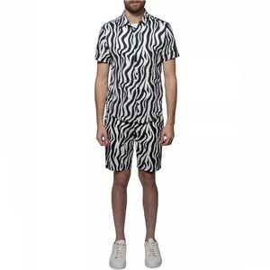 Craig Zebra Button-Front Shirt